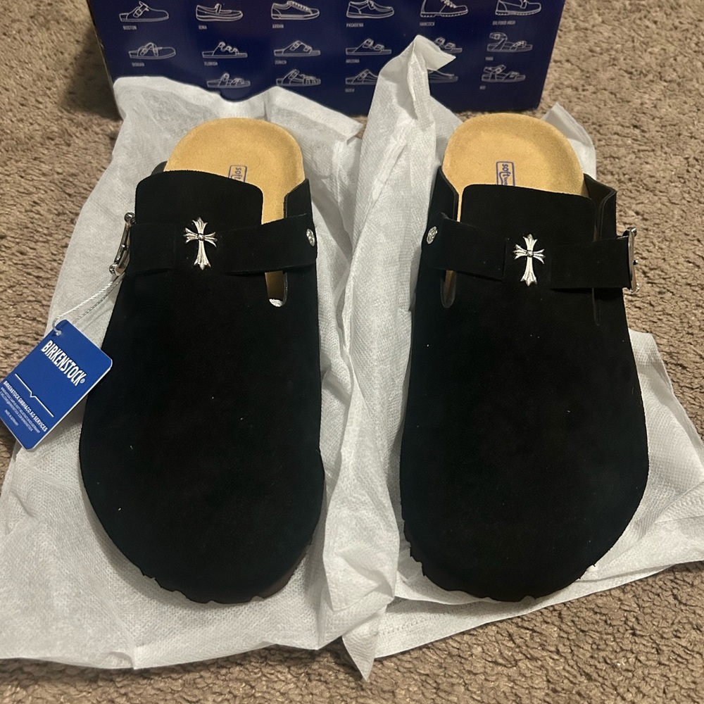 Chrome hearts Birkenstock Black clogs